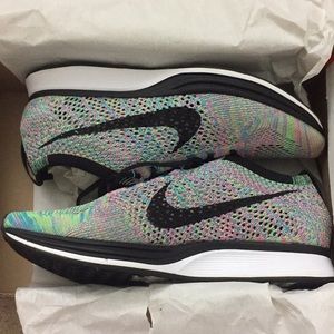 Multicolor Nike flyknit Racer Shoes